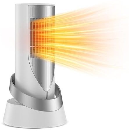 LuLuanping Stufetta Elettrica Basso Consumo, Termoventilatore Ceramica, 800W Tecnologia Ceramica Silenzioso, Protezione da Surriscaldamento, Termostato Ambiente per Uso Domestico e Ufficio