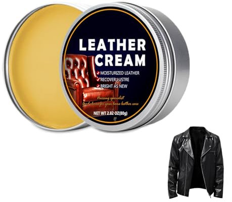 Balsamo per Cuoio,80g Furniture Salve for Leather,Crema Specifica per Prodotti in Pelle,Salve per Mobili in Pelle,Crema per Il Restauro della Pelle,Adatto Scrivanie,Armadi,Divani,scarpa,Sedili Auto
