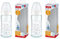 NUK First Choice+ biberon en verre | 0-6 mois | Contrôle de température | Tétine en silicone | Valve anti-coliques | Sans BPA | 240 ml (Lot de 2)