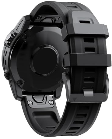 Générique Bracelet en Silicone Compatible avec Fenix ​​7X 7 6X 6 Pro 5 5X Plus Epix 2 Tactix Bravo Bracelet de montre 26mm 22mm Bracelet(Black,26mm Fenix 7X 7XPro)