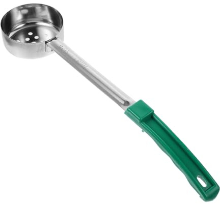 Toyvian Cuchara de Acero Inoxidable para Salsa con Orificios Dosificador de Porciones de Resistente y Fácil de Limpiar para Cocina y Servicio de Salsas