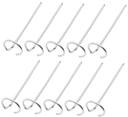 BESTYASH 10 piezas Brochetas de Acero Inoxidable Pinchos Verticales para Barbacoa y Freidora de Aire Palos para Verduras y Carne Reutilizables y Resistentes para Horno Eléctrico