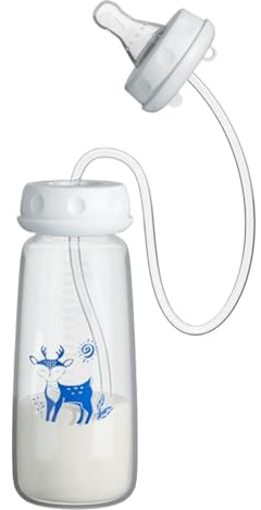 Biberon per Bambini - Silicone, 240ml Antigoccia Portatile Mani Libere | Biberon per Latte con Succhiotto e Cannuccia, Biberóņ Antiscivolo per Bambini Maschi Femmine Esterno Viaggio Picnic Campeggio
