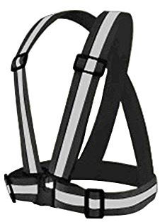 Mintice noir réfléchissant sécurité sûreté gilet haute visibilité équipement Travail Bande veste brillant sport gilet ceinture corps vêtements de course Ajustable Attention