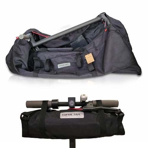 Topactive Bolsa de Transporte para Patinete Eléctrico, Mochila para Patinete Xiaomi, Bolsa Resistente con Asas Protegidas,Fabricada en Nylon Resistente, Color Negro