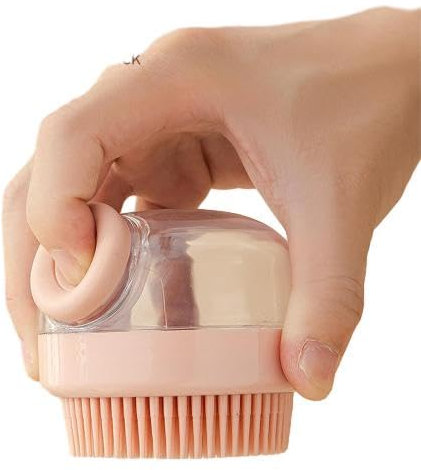 MOUMOUTEN Spazzole Per La Pulizia Manuale, Scrubber Per Il Corpo in Silicone con Dispenser di Sapone, Spazzola Per Doccia Esfoliante con Dispenser di Sapone Liquido a Pressa, Luffa da Bagno Riutilizza