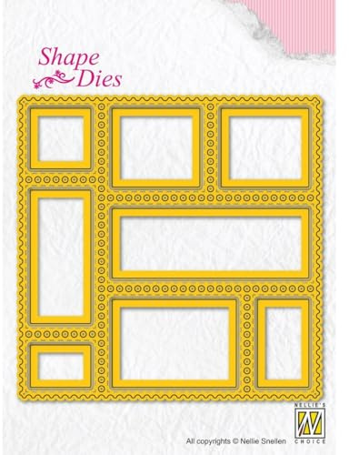 Nellie's Choice Shape Die Stansmall Frimärke - Cutting Die och Skärschablon på 10,1 x 10,1 cm för Korttillverkning, Pyssel, Scrapbooking, Hantverk och DIY - Lämplig för Stansmaskiner
