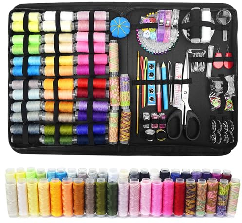 Kit Couture Complet Avec BoîTe, TOATELU 302 PièCes Accessoires De Couture Kit De Couture Pour Adultes, Set De Couture Pour Voyage Famille Maison Pour DéButants, Voyageurs Avec Rouleaux De Fil Etc
