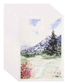 tumuarta Watercolour Paper Bulk, 300 g/m², Cold Press, 50 Sheets, 13x19 CM, Acid Free, Mixed Media Paper for Watercolors, Acrylic, Oil Pastel, Crayons and More Wet & Dry Media.