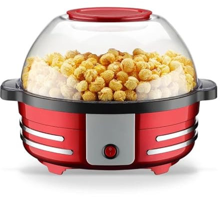 RUNZE765Z Macchina Popcorn Macchina for Popcorn 5L Macchina for Popcorn Automatica Piccola for Uso Domestico Popcorn sferico Che produce 850 W Macchina per Popcorn
