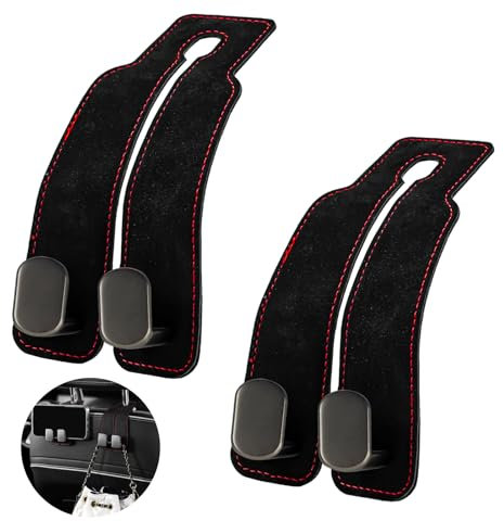 2 Ganchos para Asiento de Coche,Reposacabezas Coche,Accesorios Coche Interior, Ganchos para Reposacabezas de Asiento Trasero Multifuncionales,para Colgarabrigos Bolsa de Comestibles Bolsos y Bolsos
