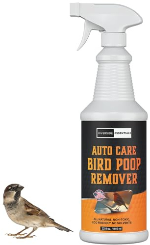 32 dl kraftig fågelbajsborttagare och fläckrengörare för bilar och utomhusfordon – kraftfull fläckborttagningsspray, säker på färg och keramik för enkel rengöring och skydd – tillverkad i USA