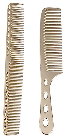 Gogogmee 2pièces Peignes De Coiffure Acier Inoxydable Peignes Métalliques Antistatiques Ultra-fins Pour Salon Et Usage Domestique Sectionnement Et Spray Capillaire Le Chevelu Sans Irritatio