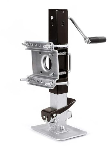 WilTec Pata de Apoyo para remolques y caravanas Capacidad 900 kg con manivela Lateral Altura Ajustable y Soporte Giratorio