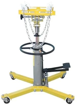 VNSMM Sollevatore Auto Martinetto di Trasmissione telescopico Idraulico per Trasmissione ad Alto Sollevamento da 0,5 T, utilizzato per Il Cambio dell'auto ad Alto Sollevamento cric per Auto(Yellow)
