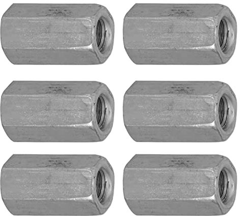 Ensemble de Luxe de 10 écrous à Tige longue : Entretoises d'écrou à Manchon Hexagonal en Acier au Carbone plaqué Zinc (M6*18)