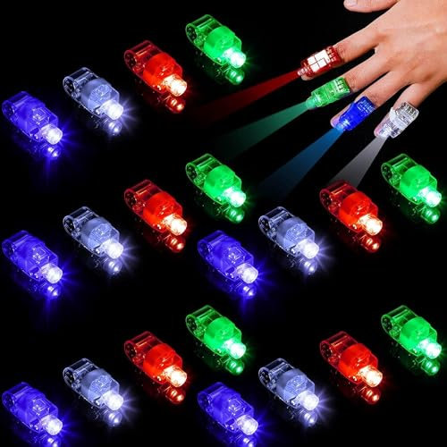 Piucrty Giveaway Compleanno dei bambini Finger Light 40Pcs Little Things Glow Toy per bambini Mini Glow Toy Regali di compleanno Gadget Party Piccoli regali scuola primaria