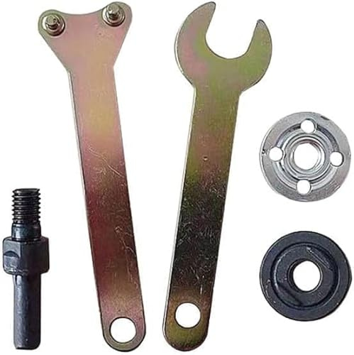1Set 5 in 1 Electric Drill Conversion Angle Grinder Adapter Connecting Rod Kit with Wrench Variable Shaft Coupler Converter Tool, Adapter Set for Most Angle Grinder, Power Tools Grinders(10mm)