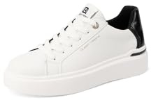 QUEEN HELENA Sneakers Casual Scarpe da Ginnastica Leggere Comode Donna X32-60 (X33-3 Bianco e Nero, Sistema Taglie Calzature EU, Adulto, Donna, Numero, Media, 38)