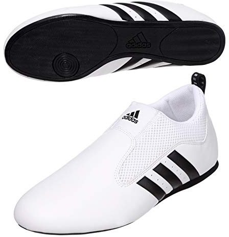 adidas Contestant Pro Ultralight Martial Arts Kung Fu Taekwondo Indoor Mat Training Shoes - White Black - Size 9 (270mm)