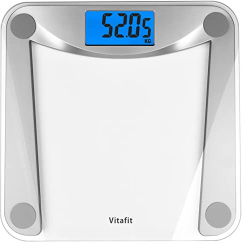 Vitafit Digitale Waage Personenwaage, Engagement in Hochpräzisionstechnologie für Körperwaage über 20 Jahre, Gewichtswaage mit extra großes LCD-Display,180kg