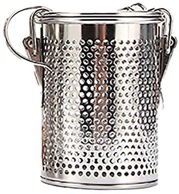 Sahgsa Passoire à Épices en Acier Inoxydable - Filtre à Thé - Grande Théière en Vrac - Avec Chaîne de Transport et Crochet - Accessoire de Cuisine Pour Thé, Herbes, Café