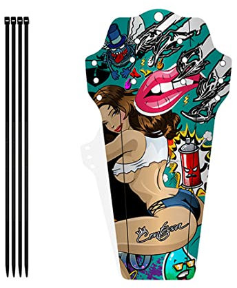 1 PC parafango, paraspruzzi per Bicicletta MTB con Cavo di Collegamento,Parafanghi per Mountain Bike, MTB parafango Posteriore, Parafango Bici MTB,Parafanghi per Mountain Bike, Fashion Printing Styles