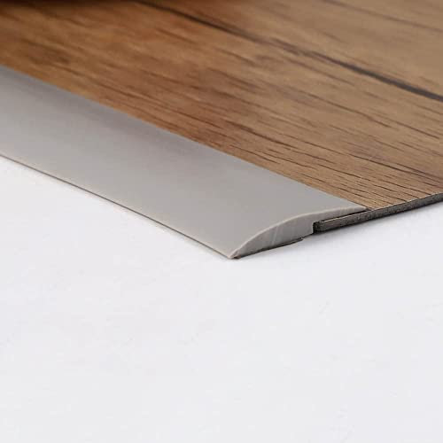9M Grey Carpet Trim Self Adhesive PVC Laminate Floor Door Doorway Transition Threshold Strip Tile Edgings Rubber Flooring Edge Strip(Cover Height Within 5mm)