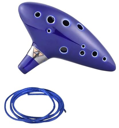 ocarina 12 Hole Ocarina Ceramic Alto C Vessel Flute Wind Musical Instrument With Simple Music Score Rope for Beginners