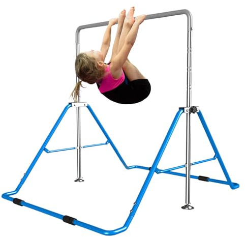 Barra de gimnasia para niños | Barra de gimnasia ajustable Junior para interiores | Equipo de entrenamiento en casa gimnasio para niños niños escuela sala de juegos jardín