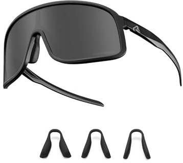 ROCKBROS Occhiali Ciclismo Polarizzati, Occhiali da Sole UV400 Ultraleggeri TR90 per Bici, Corsa, Sportivi, Uomo Donna