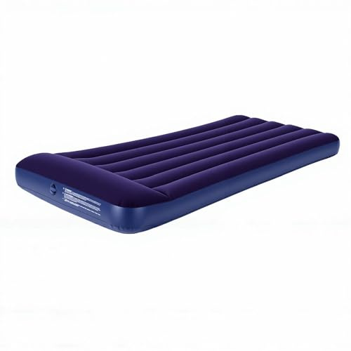 RiToEasysports Materasso Gonfiabile, Materasso Ad Aria Floccato in PVC da 9,8 Pollici, da Campeggio Ergonomico con Doppia Valvola per il Pisolino Dell'ufficio degli Ospiti a Casa (Ingrandito)