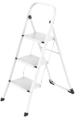 Linea Garden Friend Sgabello Everest 3 gradini in Acciaio Portata Max 150 kg per Uso Domestico