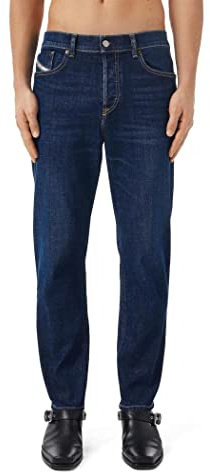 Diesel - Jeans elasticizzati da uomo Regular Tapered Fit Celeste – 2005 D-Fining 0EHAJ, Blu, 33W x 32L
