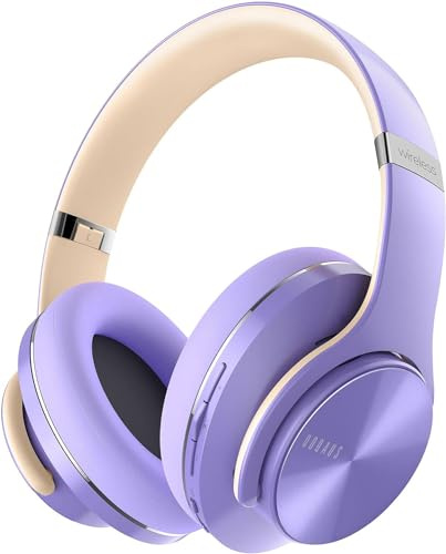 DOQAUS Bluetooth Headphones Over Ear, 90H Playtime, 3 EQ Modes, HiFi Audio, ENC Mic, Reinforced Durable Frame & Soft Earpads for Extended Wear, Phone, PC, Travel