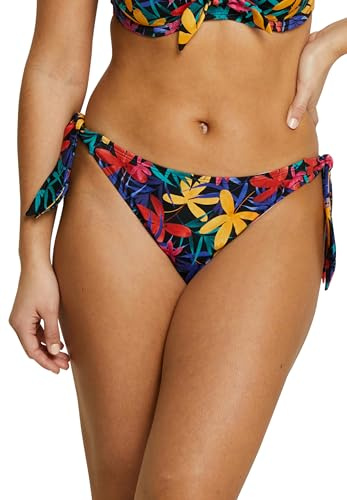 sans Complexe Femme Island Dream Maillot De Bain, Culotte Taille Basse, Florale Noir, 42-44 EU