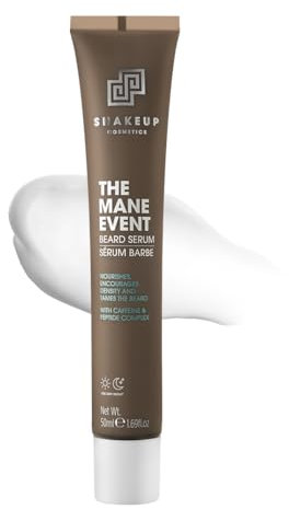 Shakeup – Bartserum, Bartöl, dickerer und vollerer Bart, bekämpft trockene Haut, gesundes Haarwachstum, lindert Rötungen und Juckreiz, Rizinusöl, Koffein, Peptidkomplex, 50 ml