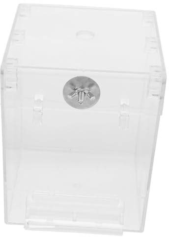 KOMBIUDA Bain Oiseau Transparent Suspendu pour Cage Bac Épais et Résistant pour Perroquets Pigeons et Autres Oiseaux Bac de Pratique pour Nettoyage