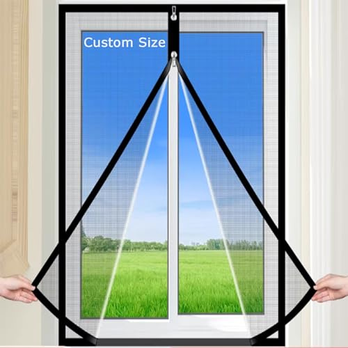 Custom Size Cat Window Screen Mesh Cat Protection Netting | Self-Adhesive Pet Safety Mesh for Balcony, Fly Screen Anti-Mosquito Insect Window Net, with Zipper