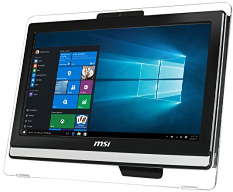 MSI Pro 20ET 4BW-088DE All-in-One Desktop PC mit Multi-Touch Display (Intel Celeron N3160, 4GB RAM, 128GB SSD, HD-Grafik, Windows 10 Home, 49,53 cm, 19,5 Zoll) schwarz AIO