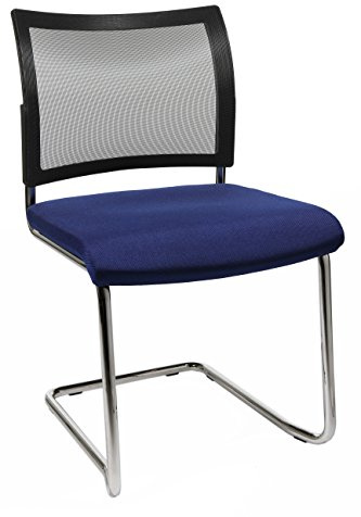TOPSTAR Visit 20 - Silla de Conferencia (2 Unidades, apilable), Color Azul y Negro