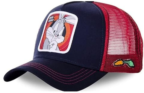 Tracker Kappe Herren Looney Tunes, Cap Herren, Bugs Bunny, Anti-Reizung, Schwarz, Einheitsgröße
