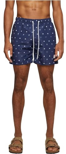 URBAN CLASSICS Bañador Hombre Bermudas Cortos, Shorts de Baño para Natación, Secado Rápido para Vacaciones, Color: skullandyacht aop, Talla: 3XL
