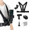 TELESIN Universal-Action-Kamera-Brustgurt Handy Brusthalterung für iPhone Samsung und die meisten Smartphones Gopro Hero 13/12/11/10/9/8, Insta360, DJI Osmo Action 5 Pro 4/3, POV Vlogging Kit