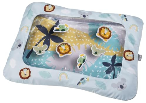 Nuby Animal Adventures Water Mat – Sensory Toys | Interactive Play | Machine Washable Cover | Suitable from 6 Months Plus, 048526890729, Multicolor, One Size