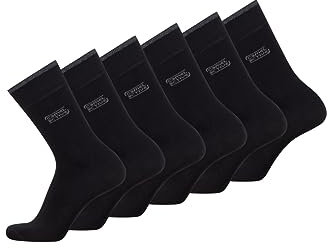 camel active Herren Socken 6er-Pack - Schwarz, Grau, Blau - hochwertige Strümpfe aus biologischer Baumwolle für Freizeit, Arbeit und Sport - passend für alle Schuhe Schwarz menswear-43-46