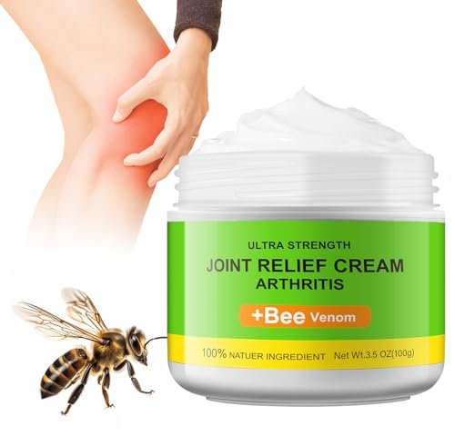 Crema per terapia articolare e ossea al veleno d'api,crema antidolorifica per artrite con formula naturale,crema curativa articolare ultra resistente da 100g mani, piedi, spalle, recupero indolenzito