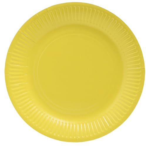 Pro Nappe - Réf. 79219i - 20 Assiettes - diamètre 23 cm - carton - jaune
