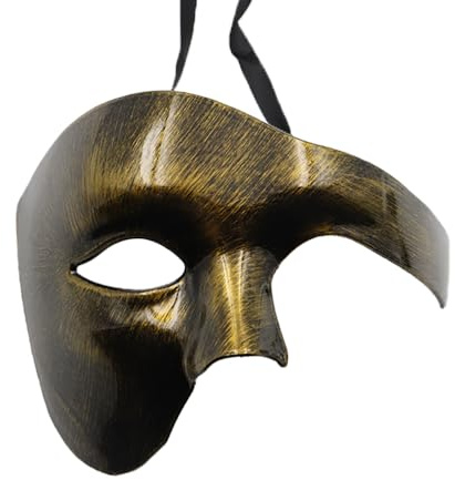 Sarini Män Mask Masquerade Mask Phantom of The Opera Half Face Mask