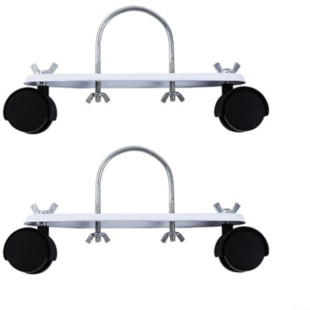 2Pcs Electric Heater Support Radiator Bracket Oil Ting Caster Base Hydroelectric Wheel Radiator Caster Electric Heater Special Mobile Pulley Bracket(Black)